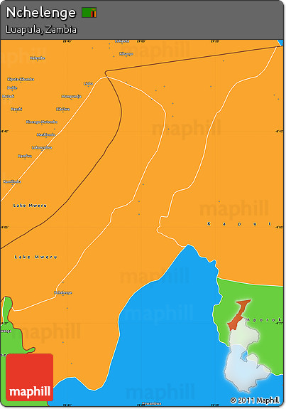 Political Simple Map of Nchelenge
