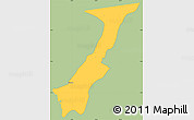 Savanna Style Simple Map of Nchelenge, single color outside