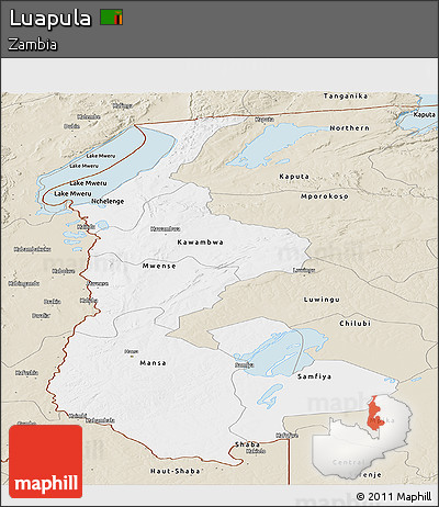 Classic Style Panoramic Map of Luapula