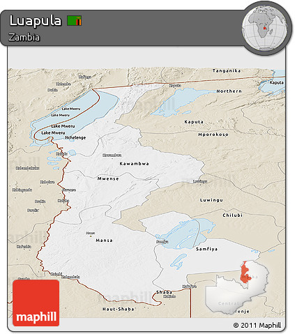 Classic Style Panoramic Map of Luapula