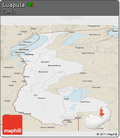 Classic Style Panoramic Map of Luapula