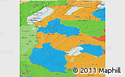 Political Panoramic Map of Luapula