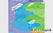 Political Shades Panoramic Map of Luapula