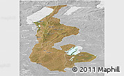 Satellite Panoramic Map of Luapula, lighten, desaturated