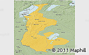 Savanna Style Panoramic Map of Luapula