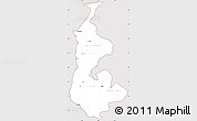 Classic Style Simple Map of Luapula, cropped outside