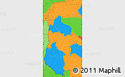 Political Simple Map of Luapula