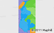 Political Shades Simple Map of Luapula