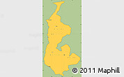 Savanna Style Simple Map of Luapula, cropped outside