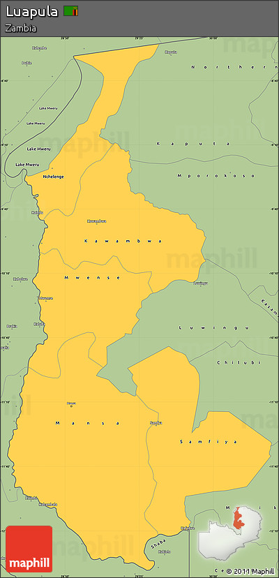 Savanna Style Simple Map of Luapula