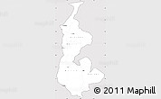 Silver Style Simple Map of Luapula, cropped outside