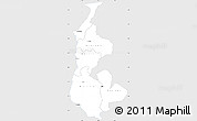 Silver Style Simple Map of Luapula, single color outside