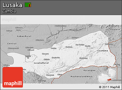 Gray 3D Map of Lusaka