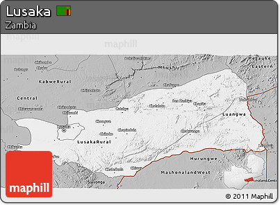 Gray 3D Map of Lusaka