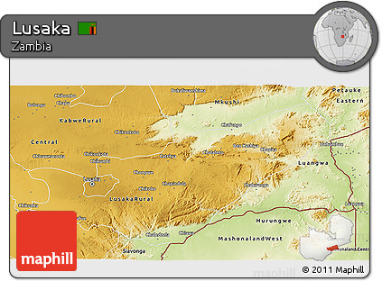 Physical 3D Map of Lusaka