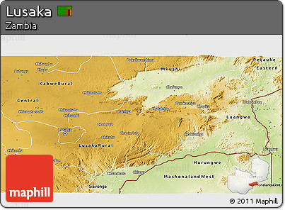 Physical 3D Map of Lusaka