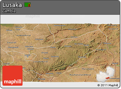 Satellite 3D Map of Lusaka