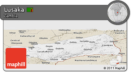 Classic Style Panoramic Map of Lusaka