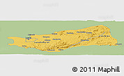 Savanna Style Panoramic Map of Lusaka, single color outside