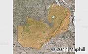 Satellite Map of Zambia, semi-desaturated