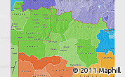 Political Shades Map of North Western