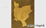 Physical 3D Map of Mwinilunga, darken
