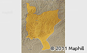 Physical 3D Map of Mwinilunga, semi-desaturated
