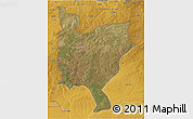 Satellite 3D Map of Mwinilunga, physical outside