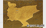 Physical Panoramic Map of Mwinilunga, darken