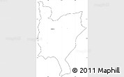 Blank Simple Map of Mwinilunga, cropped outside