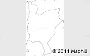 Blank Simple Map of Mwinilunga, no labels