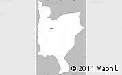Gray Simple Map of Mwinilunga, single color outside