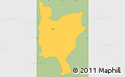 Savanna Style Simple Map of Mwinilunga, single color outside