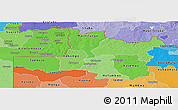 Political Shades Panoramic Map of North Western