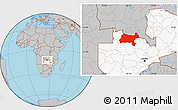 Gray Location Map of Solwezi, highlighted country