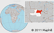 Gray Location Map of Solwezi, highlighted parent region