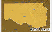 Physical 3D Map of Zambezi, darken