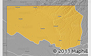 Physical 3D Map of Zambezi, desaturated
