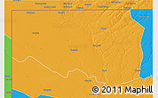 Political 3D Map of Zambezi