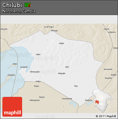 Classic Style 3D Map of Chilubi