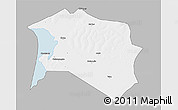 Gray 3D Map of Chilubi, single color outside