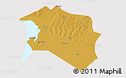 Physical 3D Map of Chilubi, cropped outside