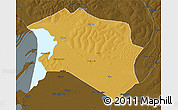 Physical 3D Map of Chilubi, darken