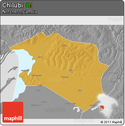 Physical 3D Map of Chilubi, desaturated