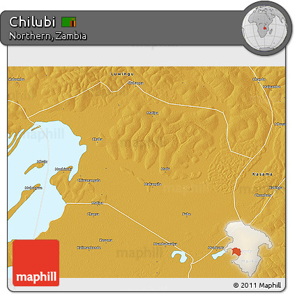 Physical 3D Map of Chilubi