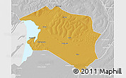 Physical 3D Map of Chilubi, lighten, desaturated