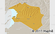Physical 3D Map of Chilubi, lighten, semi-desaturated