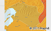 Physical 3D Map of Chilubi, political outside