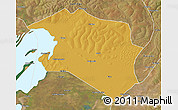 Physical 3D Map of Chilubi, satellite outside