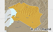 Physical 3D Map of Chilubi, semi-desaturated
